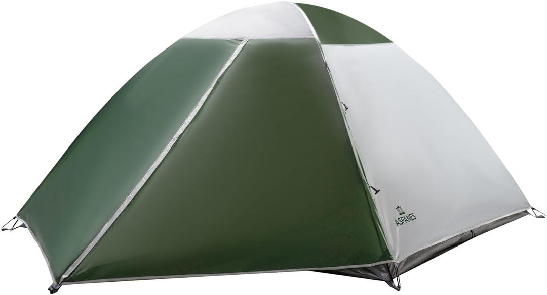 Screened Camping Tent, 4/6 Person Waterproof, Haven Tent, Backpack Double Layer Camping Tents with Canopy, Easy Setup and Portable Shelter for Outdoor, Picnic, Camping, Family Gathering (Army green)