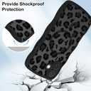 OOK Magnetic Case Fit for iPhone 16 Plus 6.7 Inch (Compatible with MagSafe) Curly Wave Frame Phone Cover with Black Leopard Print Anti-Scratch Shockproof Protection Case for Women Men - Black
