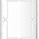 Bamboo-Look Solid Wood Window Pane Mirror 23" X 31" - White
