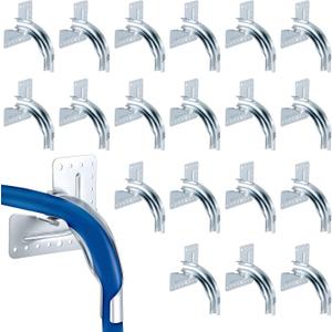 20 Pack 3/4 Inch Pex Tubing Bend Support Mounting Plate Fits 3/4" Nominal Pex Pipe (7/8" Actual Od), Galvanized Metal, Provides 90 Degree Turns