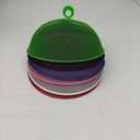 Gerrii 6 Pcs Metal Mesh Food Cover Outdoor Mesh Food Tents Dome Screen Plate Covers for Dinner Plates Reusable Fruit Fly Nets Picnic Food Umbrella for Table, BBQ, Camping, Party (Multicolor,11 Inch)