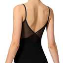 Women Camisole Ballet Leotards for Dance Gymnastics Outfits Drawstring, Full Front Lining