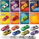 JOYIN 28-Count Valentines Day Gifts Cards, Valentine's Greeting Cards for Kids with Die-Cast Racing Cars Valentine Classroom Exchange Party Favor Toy