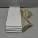 BAYKA Wall Shelves for Bedroom Decor, Floating Wall Shelf for Living Room Kitchen Storage, Mounted Rustic Wood Shelves for Kids Books, Christmas Decorations for Room(White and GoldSet of 4)