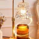 Candle Warmer Lamp with Timer Dimmable Candle Warmer Birthday Gifts for Women Mom Sister, House Warming Gifts New Home Room Decor, Height Adjustable Wax Melts Warmer for Jar Candles (Large, Diamond)