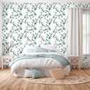 3 x Erfoni Green Leaf Peel and Stick Wallpaper Floral Contact Paper 17.7inch x 118.1inch Vintage Flower Tropical Self Adhesive Removable Wall Paper Bathroom Kitchen Cabinets