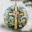 Christian Cross Ornaments, Christmas Ornaments: Christmas Tree Decorations, Easter Faith Cross Decor, Stocking Stuffers, Gift Ideas, Xmas Gift, Religious Gifts & Christian Gifts