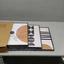 QKF Minimalist Canvas Wall Art Boho Black Brown Beige Line Geometric Abstract Modern Home Decorative Painting Bedroom Living Room Pictures Office Poster 3 Piece Set 16X 24