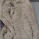 Berkshire Blanket Classic Extra-Fluffy Plush Throw Blanket, Soft Fuzzy Fluffy Long Hair Throw Blanket for Couch Sofa Bed, Chino Khaki, 50x60 Inches