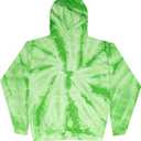 Colortone Tie Dye Pullover Hoodie for Women and Men Spider Lime 3XL