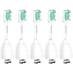 Aoremon Replacement Heads Compatible with Sonicare E-Series, Toothbrush Heads Come with Caps Fit for Sonicare Essence Xtreme Elite Advance and CleanCare Screw-on Toothbrush Handles, 6 Pack