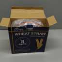 HOTEC 8-Pack 10inch BPA Free Unbreakable Deep Dinner Plates, Wheat Straw Plastic Plates Dishwasher Safe Kitchen Plates Dinnerware Multicolor