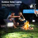 ZJOJO Solar Lights for Outside, Spot Lights Outdoor 40 LEDs IP65 Waterproof, with 4 Lighting Modes for Garden Yard, 6 Pack (Black)