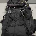 Esup 50L Hiking Backpack Men Camping Backpack with rain cover 45l+5l Lightweight Backpacking Backpack Travel Backpack (Deep Black)