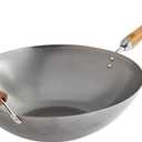 JOYCE CHEN Classic Series 14-Inch Carbon Steel Wok with Birch Handles