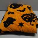 SOCHOW Halloween Jacquard Throw Blanket, Fuzzy Soft Cozy Warm Pumpkin Ghost Fall Decor Holiday Blanket for Couch, Sofa and Bed, 50 x 60 Inches, Orange/Black