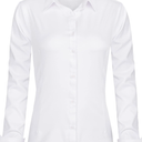J.VER Womens Dress Shirts Long Sleeve Button Down Shirts Wrinkle-Free Solid Work Blouse, L