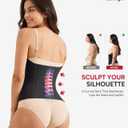 Nebility Waist Trainer for Women Corset Shapewear Tummy Control Waist Cincher Body Shaper Workout Girdle(XX-Large, Black)