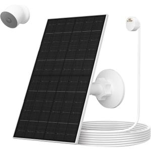 Zivif Solar Panel for Google Nest Camera, Solar Power Charger for Nest Cam Indoor & Outdoor(Battery Version), Solar Charger with IP65 Waterproof 9.84Ft Charging Cable