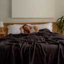 Muslin Blanket - Pure 100% Turkish Cotton Airy Soft Light Versatile Gauze Throw Blanket for Bed, Couch, Sofa (Black, King Size (95" x 110" inch))