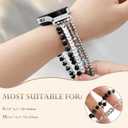 Lerobo Beaded Bracelet Band Compatible with Galaxy Watch 7/6/5/4/Active 2 40mm 44mm/Watch 4 Classic 42mm 46mm/6 Classic 43mm 47mm/5 Pro 45mm, Women Girl 20mm Handmade Fashion Stretchy Watch Band, Small 