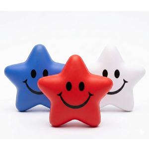 Smiley Star Stress Relief Set,   5ct,  Squishy 1 pack