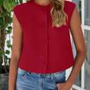 PRETTYGARDEN Women's Suit Vest Crop Tops Spring Summer Dressy Business Casual Work Office Clothes Trendy Blazer Waistcoat (M)