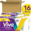 Viva Signature Cloth Paper Towels, Task Size, 16 Family Triple Rolls, 141 Sheets per Roll 