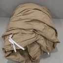 Bedsure 100% Washed Cotton Duvet Cover Oversized Queen - Frosted Almond Minimalist Cotton Duvet Cover Linen Like - GentleSoft™ Plain Simple Bedding (Frosted Almond, Oversized Queen, 98"x98")