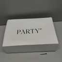 PARTY Womens Dressy Fashion Star Sneakers Lace-Up Low Top Comfortable Cushioned Walking Shoes (10, Black Met)