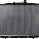 TRQ Radiator Assembly Aluminum Core Down Flow with Transmission Oil Cooler Compatible with 2014-2016 Toyota Highlander V6 3.5L with Tow Package CU13449 CU13450 CU13530