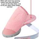QUMY 4PCS Dog Shoes for Small Dogs, Hot Pavement Summer Puppy Dog Boots & Paw Protectors with Soft Anti-Slip Rubber Sole, Mesh Breathable Dog Booties for Hardfloors, Walking Running Pink Size 4
