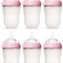 Comotomo Natural Feel 8oz. Bottle 6 Pack - Pink