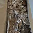 18 Pack 3 Styles 17 Inch Christmas Glitter Poinsettia Berry Stems Ornaments Artificial Floral Branches Picks for Christmas Tree Home Vase Holiday Party Decor(Champagne)