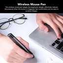Serounder Bluetooth Optical Pen Mouse - 2.4G 1200 DPI, 4 Buttons, Ergonomic Mini for Laptops/Pads