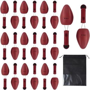 WAJJ 10 Pairs Plastic Shoe Tree Stretcher Shaper for Women Adjustable Length Shoes Holder Shaper Support , Dark Purple 