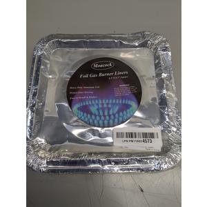 50 Pack Aluminum Foil Square Stove Burner Covers Disposable Heavy Thick Quality Bib Liners Drip Pans Gas Range Top Protectors 8.5