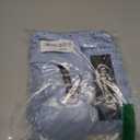 Womens Lightweight Crochet Hollow Out Cardigans Open Front Knit Button Down Cardigan Lapel Cropped Sweaters Summer (L, Blue)