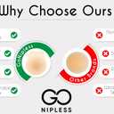 Go Nipless Pasties Nipple Covers for Women with Lift Size A-D | Reusable, Adhesive Bra Push Up | Lifting Nipple Covers for Backless Outfits & Strapless Dresses | Sticky Bra Lift for Natural Push Up