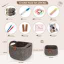 Aeelike 27PCS Crochet Basket Kit for Beginners (L&S), Crocheting Basket for Storage, Knitting Starter Set with Instruction, Complete Beginner Crochet Kit, Crocheting Gift for Home Decor