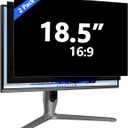 [2-Pack] 18.5 Inch Computer Privacy Screen for 16:9 Monitor, Removable Anti Glare Blue Light Filter & Anti-Scratch Protector Film - Eye Protection Privacy Shield for Desktop Monitors