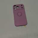 pcgaga Compatible with iPhone 17 Pro Max Case 6.9 inch, Silicone Slim Design with [Ring Holder Stand] [Wrist Strap] [Microfiber Lining] Shockproof Protective Case Cover, Lilac Purple