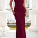 BTFBM Spring Dress for Women Sleeveless Solid Bodycon Homecoming Prom Cocktail Wedding Guest Dresses Summer Clothing (S)