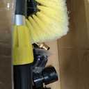 LAANPOLE 12FT Car Wash Brush with Long Handle, Car Cleaning Brush with 12 Inch Soft Bristle and Soap Dispenser, Solar Panels Cleaner with Telescoping Pole for RV, Truck, Boat, House Siding, Yellow
