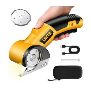 Electric Scissors, Cardboard Cutter, With LED Light, High-Efficiency Brushless Motor, 3500mAh Battery, Tungsten Steel Blade, Suitable for Cloth, Cardboard, Leather, Carpet