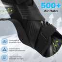 Ankle Brace for Sprained Ankle, Ankle Support for Women Men, Adjustable & Air Fabric Cool With 2 Removable Side Splints, Air Fabric Cool Ankle Stabilizer for for Injury Recover, Running,Sports (Large) (Black)