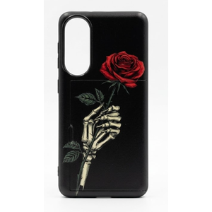 for Samsung Galaxy S25 Edge Case (Black Skeleton Skull)
with Card Holder Cute - Kawaii Design Military-grade Drop Protection Rugged Wallet Cases For Women
