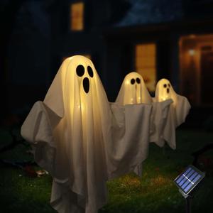 Halloween Decorations Solar Halloween Ghost Lights 3 Pack