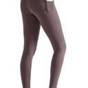 Butt Lifting Leggings for Women, High Waist Tummy Control Yoga Pants with Pockets, Squat Proof & Buttery Soft for Everyday Plum Brown (Brown, M)