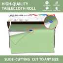 CXPSINC 54 Inch X 300 Feet Plastic Table Cover Roll Disposable Tablecloth with Slide Cutter for All Type/Shape Tables | Party, Banquet, Birthdays, Weddings(Sage Green, 300 Feet)